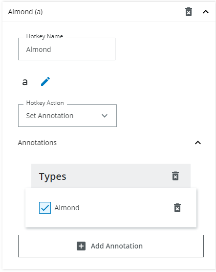 Add annotation to hotkey