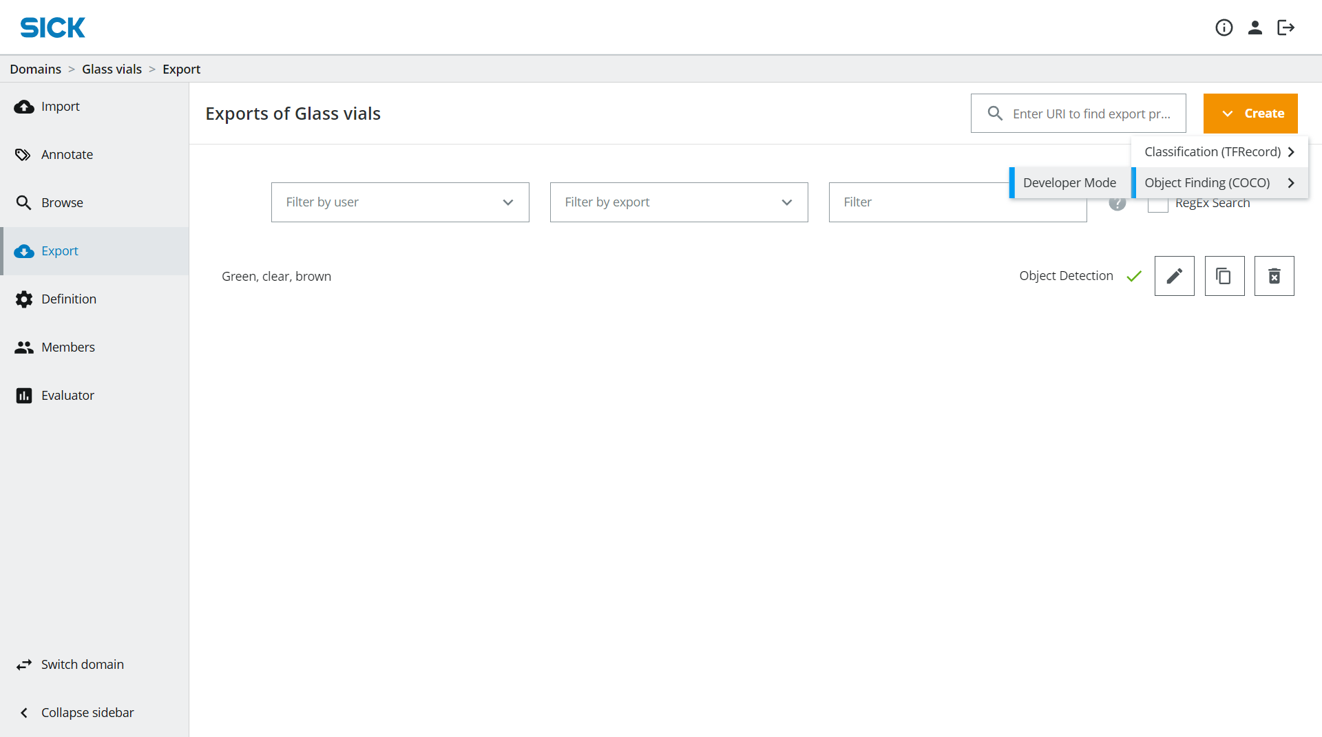 Create dTag Export