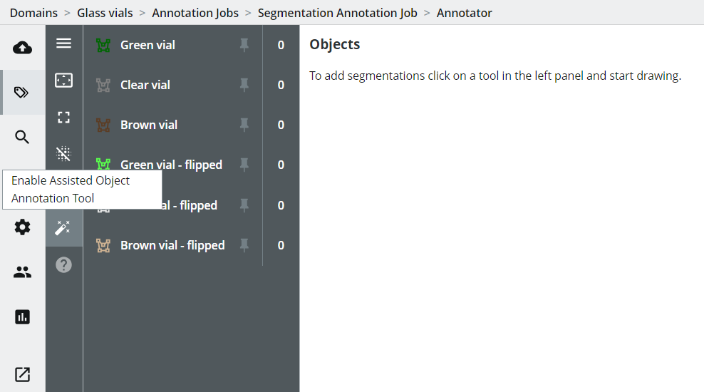 Enable the Assisted Object Annotation Tool