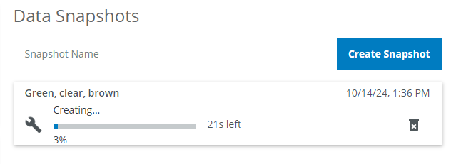 Waiting on Snapshot creation