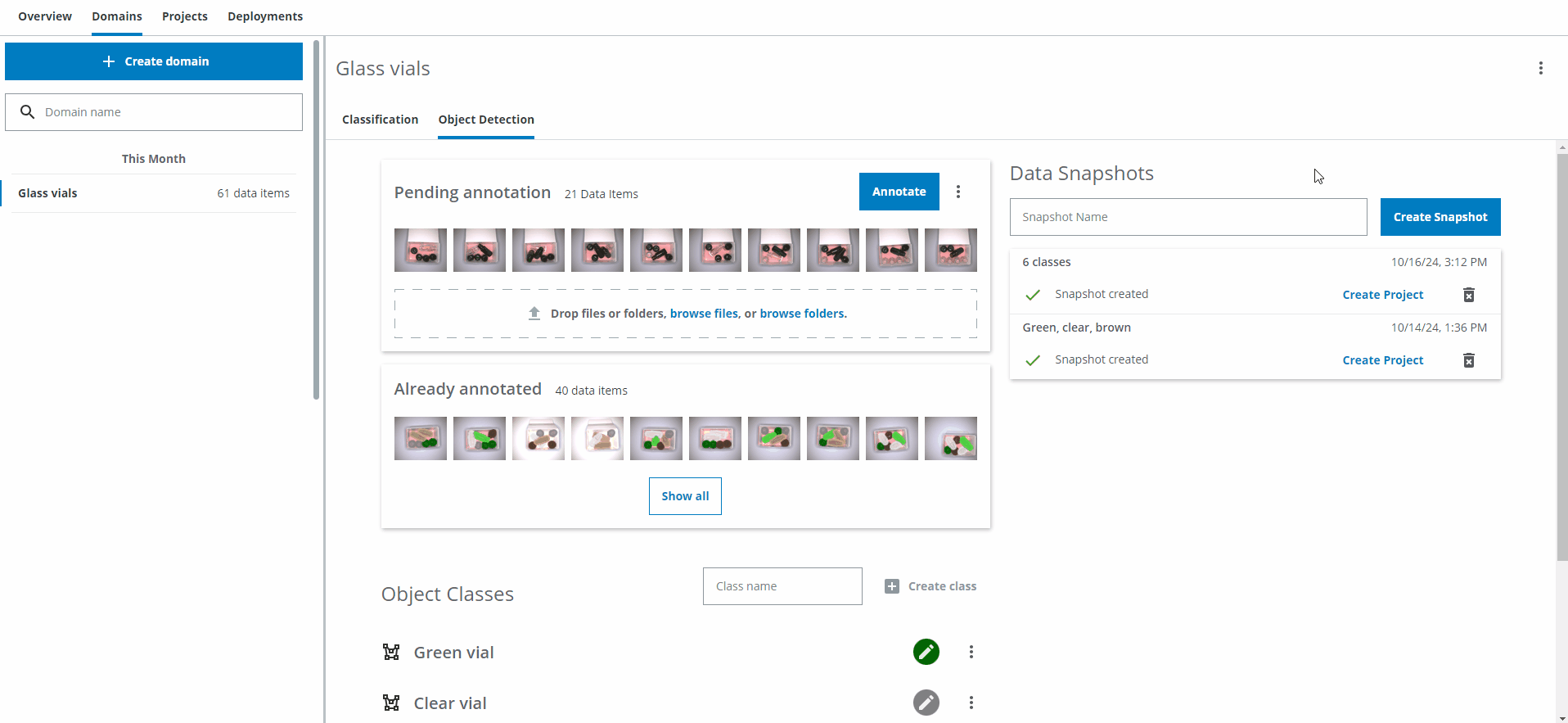 Navigating to Export creation in dTag from dStudio