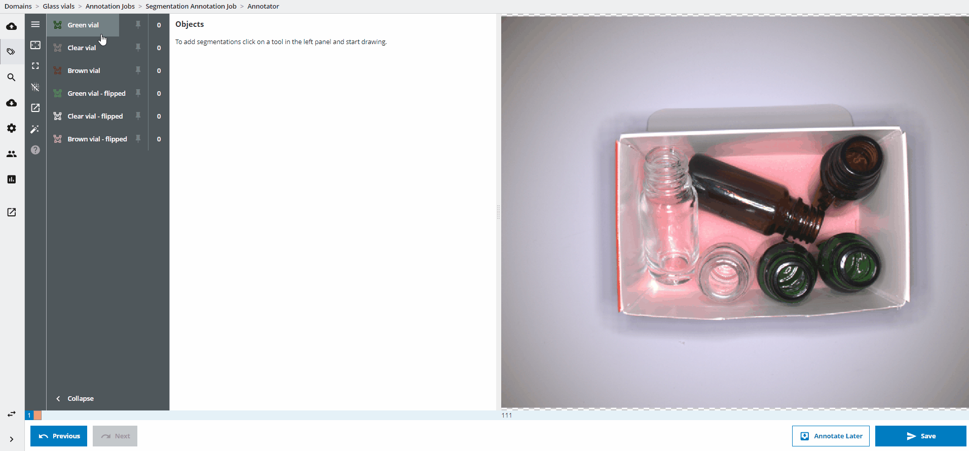 Manual annotation